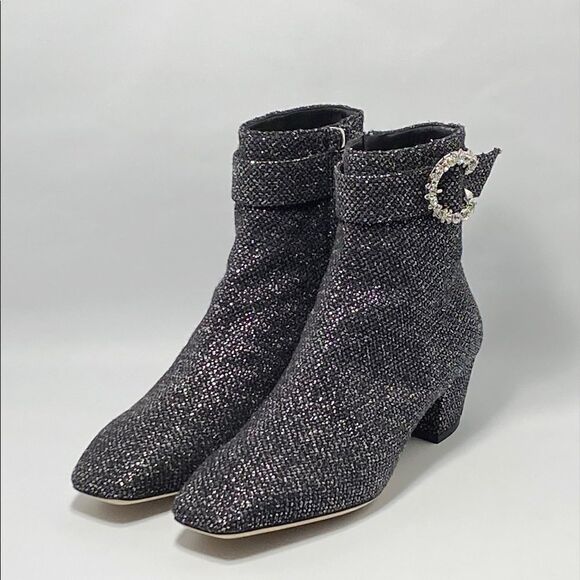 Jimmy Choo Myan Tweed Ankle Boots size 38.5 - Picture 3 of 13